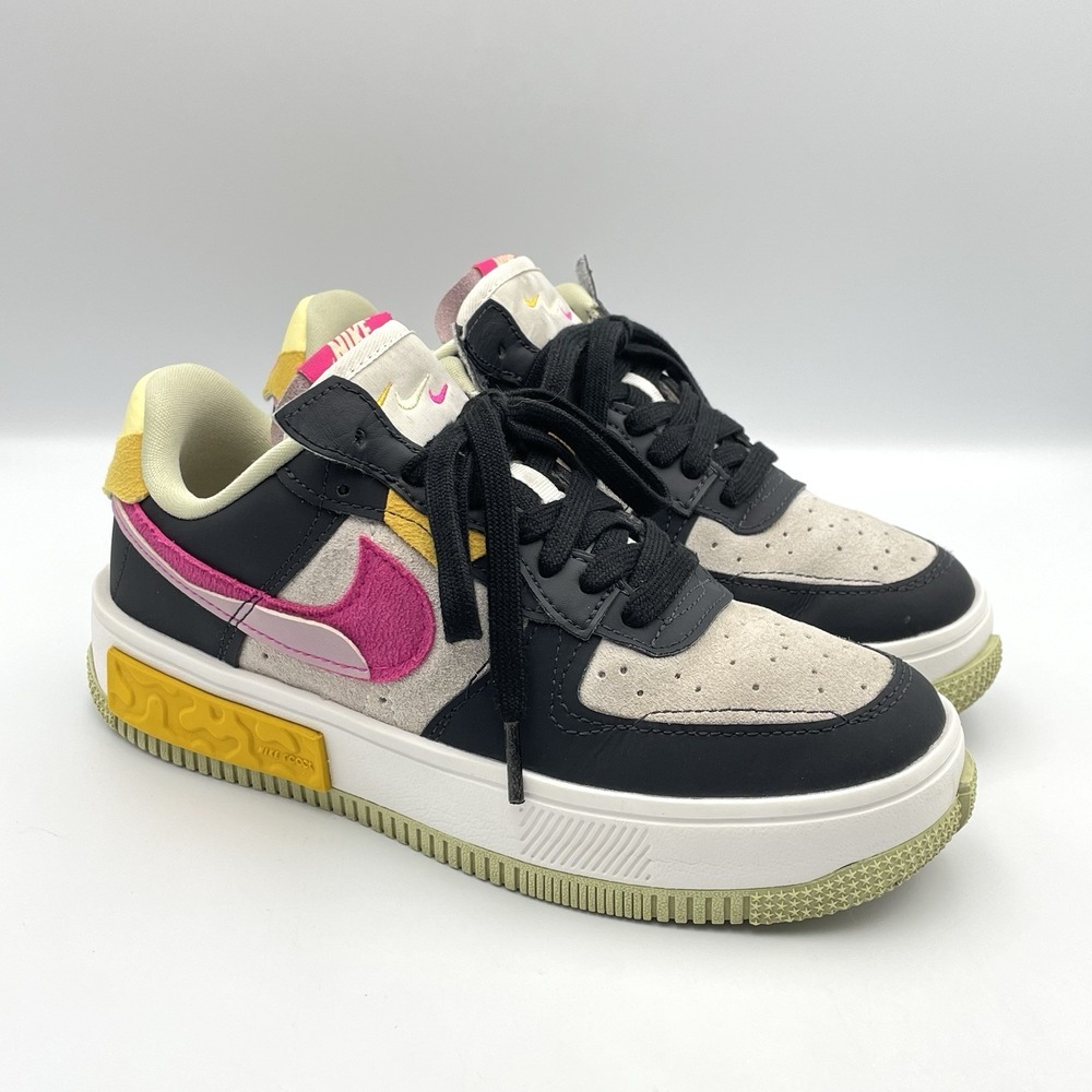 NIKE AIR FORCE 1 FONTANKA MC SNEAKERS Women's SIZE 6 DR7880-001 Pink Yellow‎
